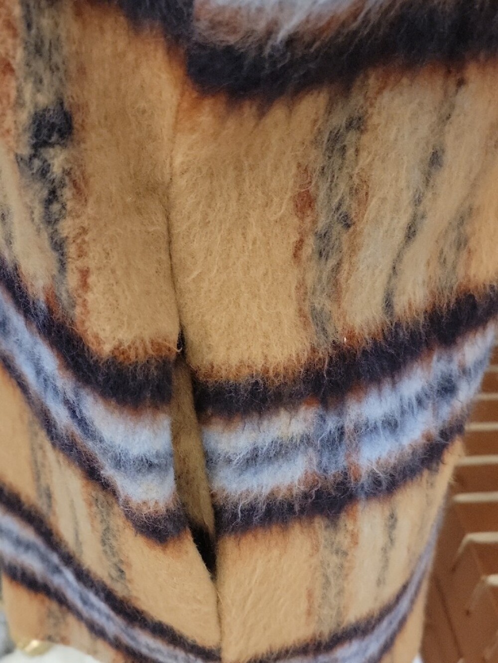 Steve Madden Tan and Blue Plaid Jacket - Picture 7 of 8